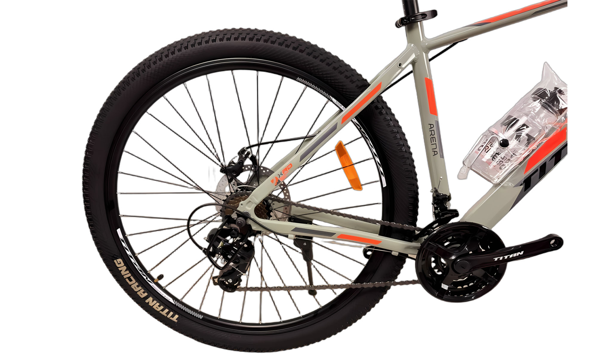 Велосипед Titan Arena 29", размер L, рама 19", год 2025, Серый-Оранжевый 2