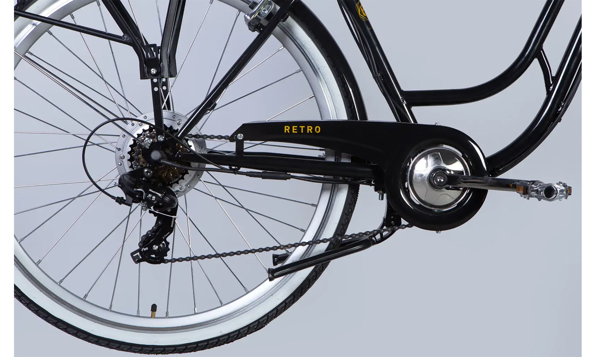 Велосипед с электроприводом Dorozhnik eRETRO Vbr FR 28", размер L, рама-19", 36B, 13А*ч, 500Вт, год 2026, черный 5