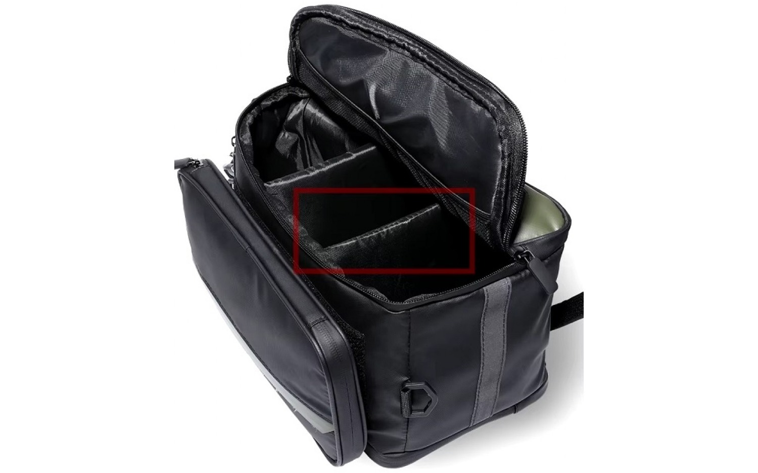 Велосумка на багажник EsLNF черный-зеленый 3