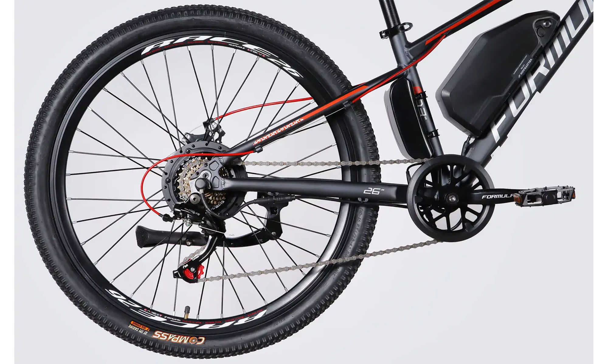 Велосипед с электроприводом Formula eMOTION DD FR 26", размер XS, рама-13", 36B, 10А*ч, 500Вт, год 2026, серо-серебристый (матовый) 3