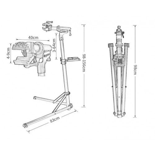 Фотография Стойка для велосипеда Bike Repair Stand с полкой 2