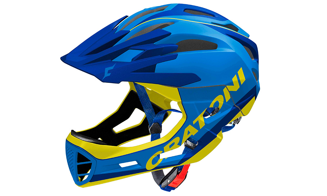 Фотографія Шолом для велосипедиста Cratoni C-Maniac Limited Edition розмір S/M (52-56 см) Синьо-жовтий