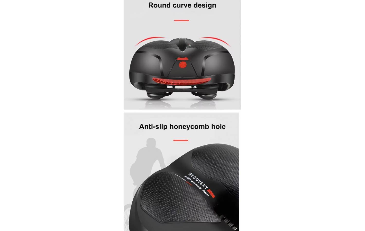 Сідло K.SAN HZ-003 Comfort, чорний 5 Сідло K.SAN HZ-003 Comfort, чорний 5
