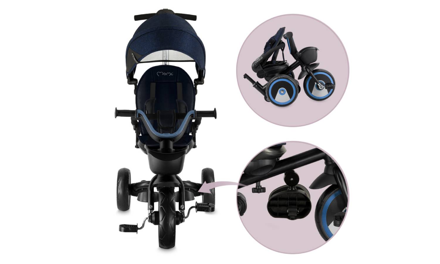 Трехколесный велосипед MoMi IVI Blue Navy 12