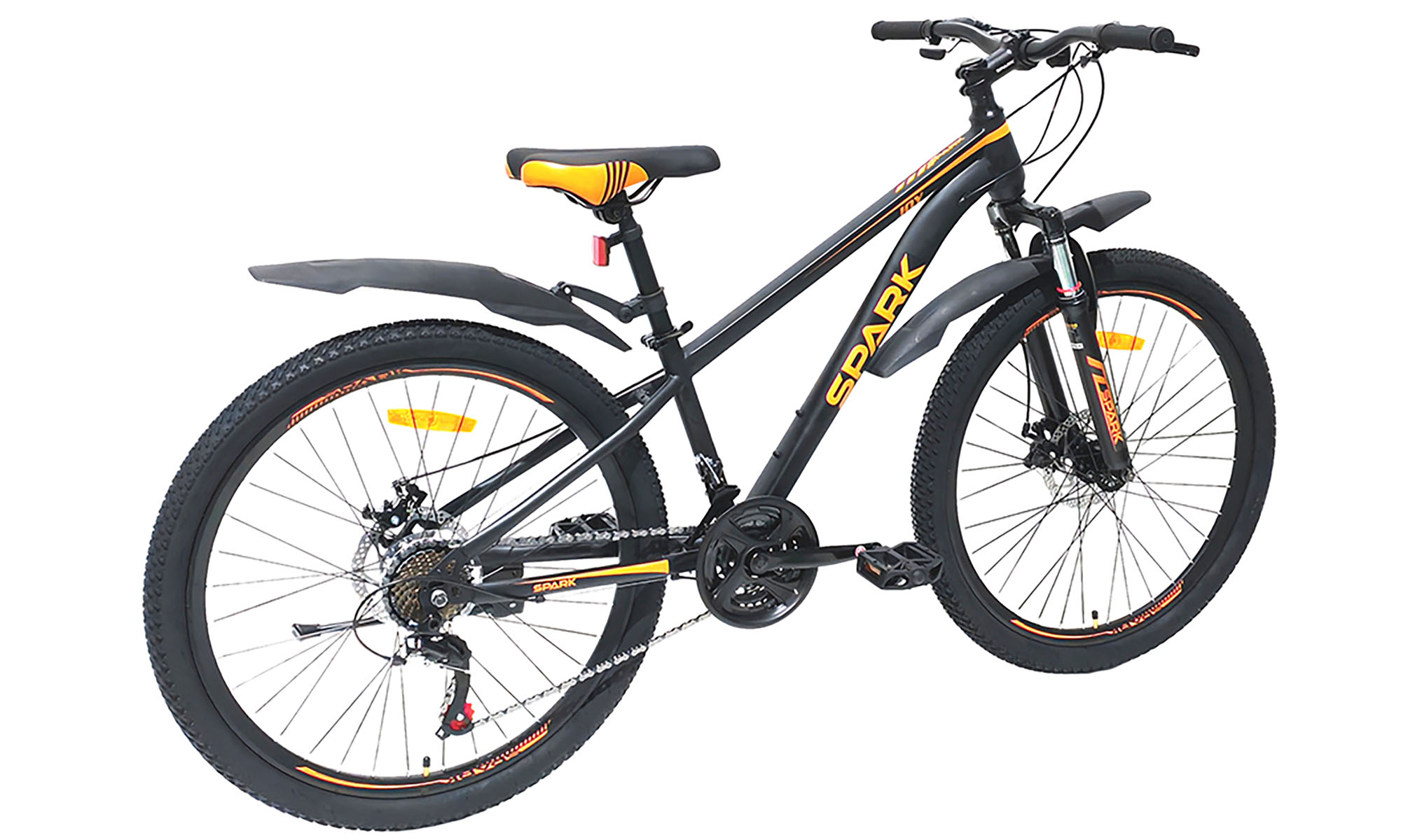 Велосипед SPARK JOY 26", размер XS, рама 13", 2025, черный с оранжевым 2 Велосипед SPARK JOY 26", размер XS, рама 13", 2025, черный с оранжевым 2