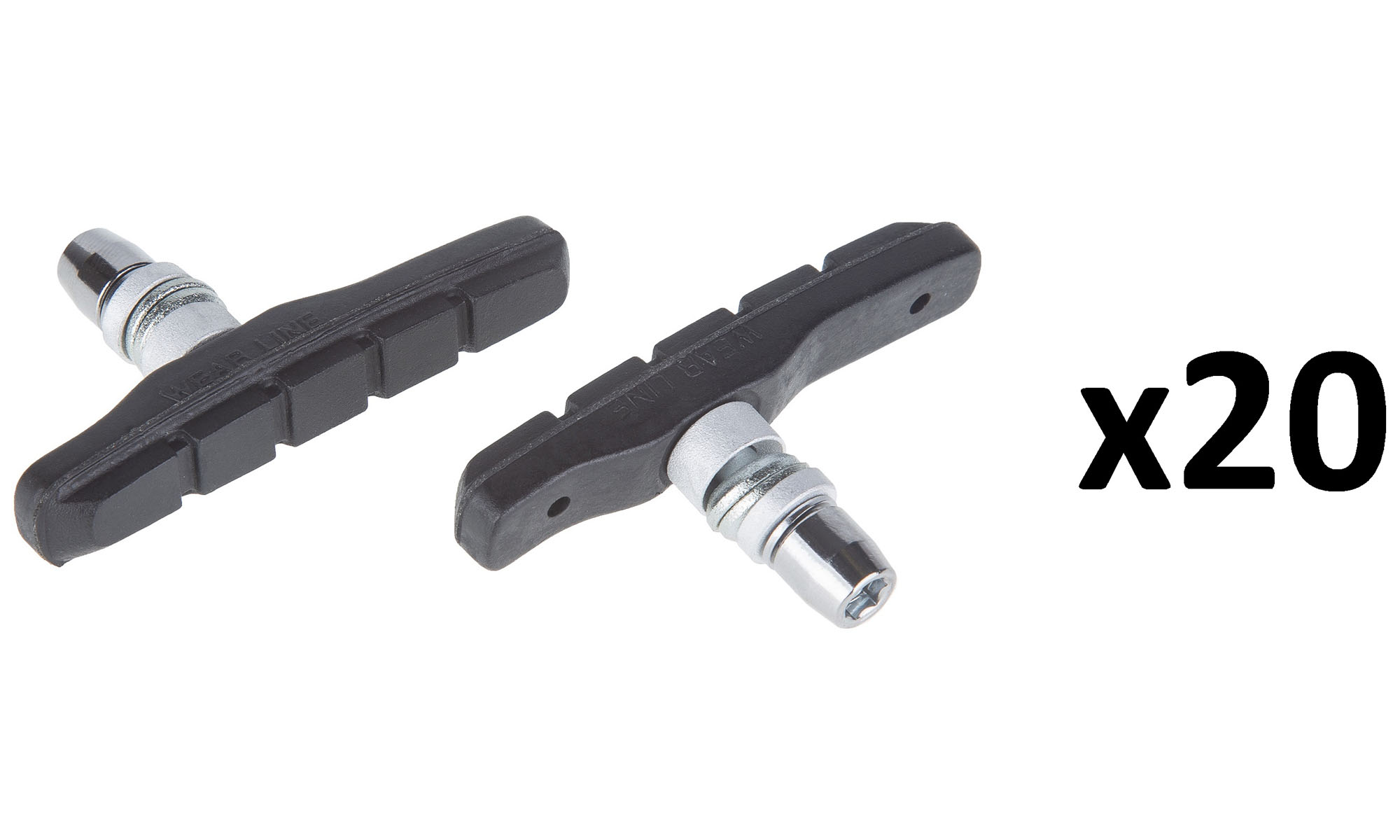 Тормозные колодки ONRIDE Vice, V-brake 72 мм, черные (полибег), 20 пар, ОЕМ 