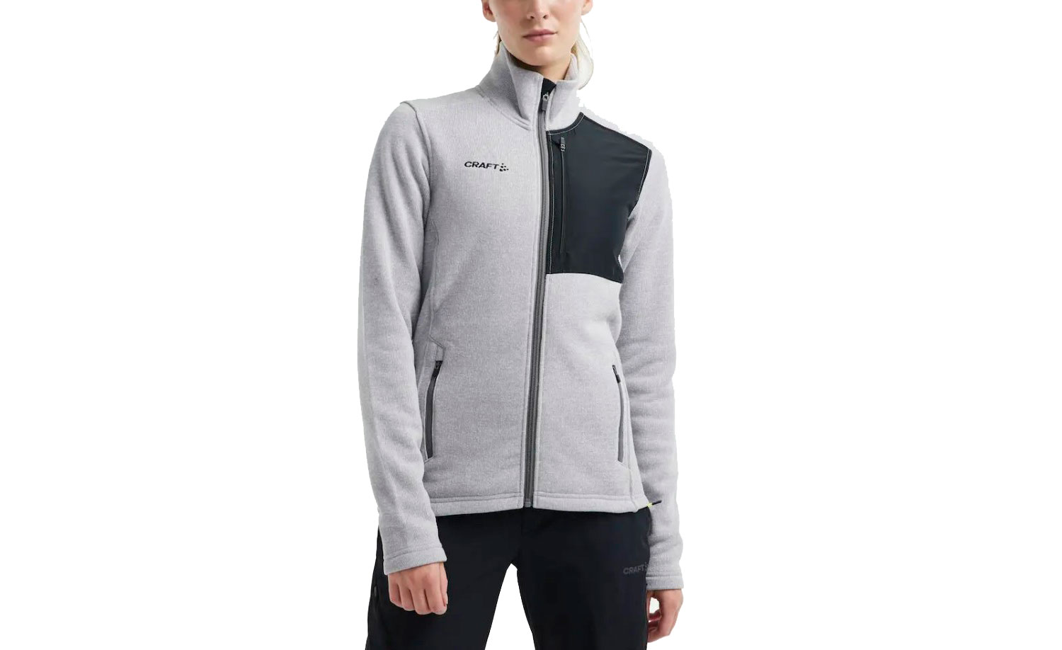 Фотография Куртка Craft ADV EXPLORE HEAVY FLEECE женская, размер L, сезон AW 22, серо-черный 5