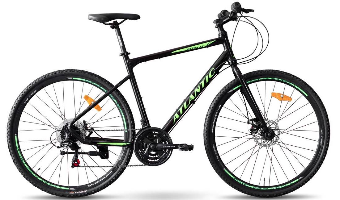 Фотография Велосипед Atlantic Xyston NX 28" размер М 2023 Черно-зеленый