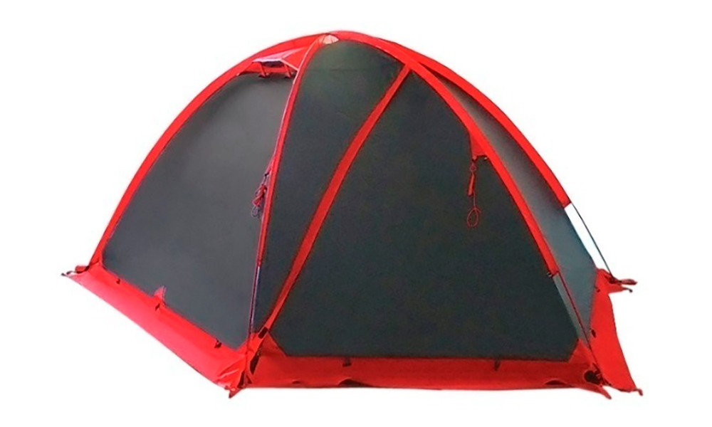 Фотография Палатка Tramp Rock 2 серо-красный