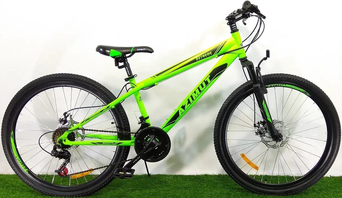 Фотография Велосипед Azimut Extreme GD 26" размер XS рама 14 Зеленый