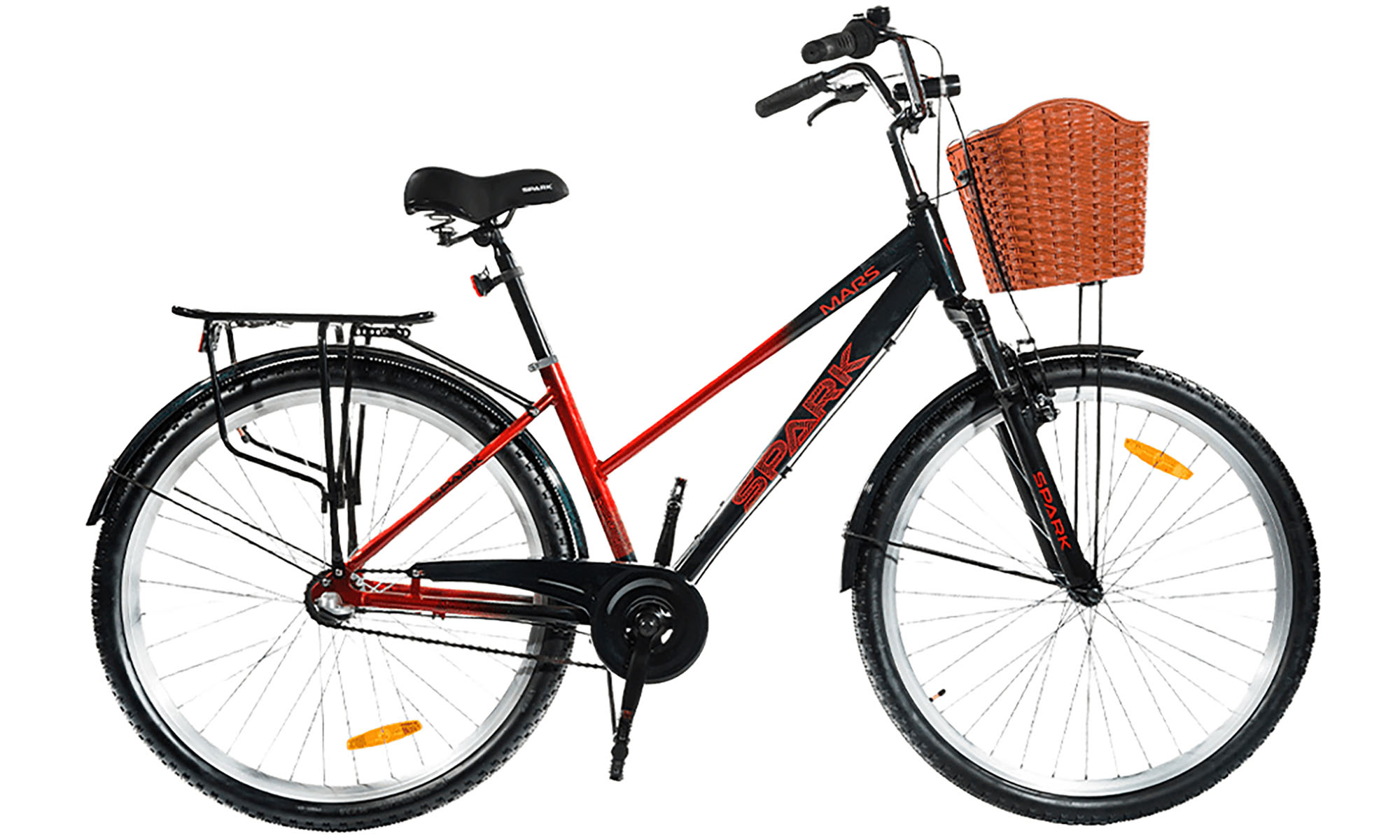 Велосипед SPARK PLANET-3 MARS 28", размер M, рама 17", год 2025, черно-красный 