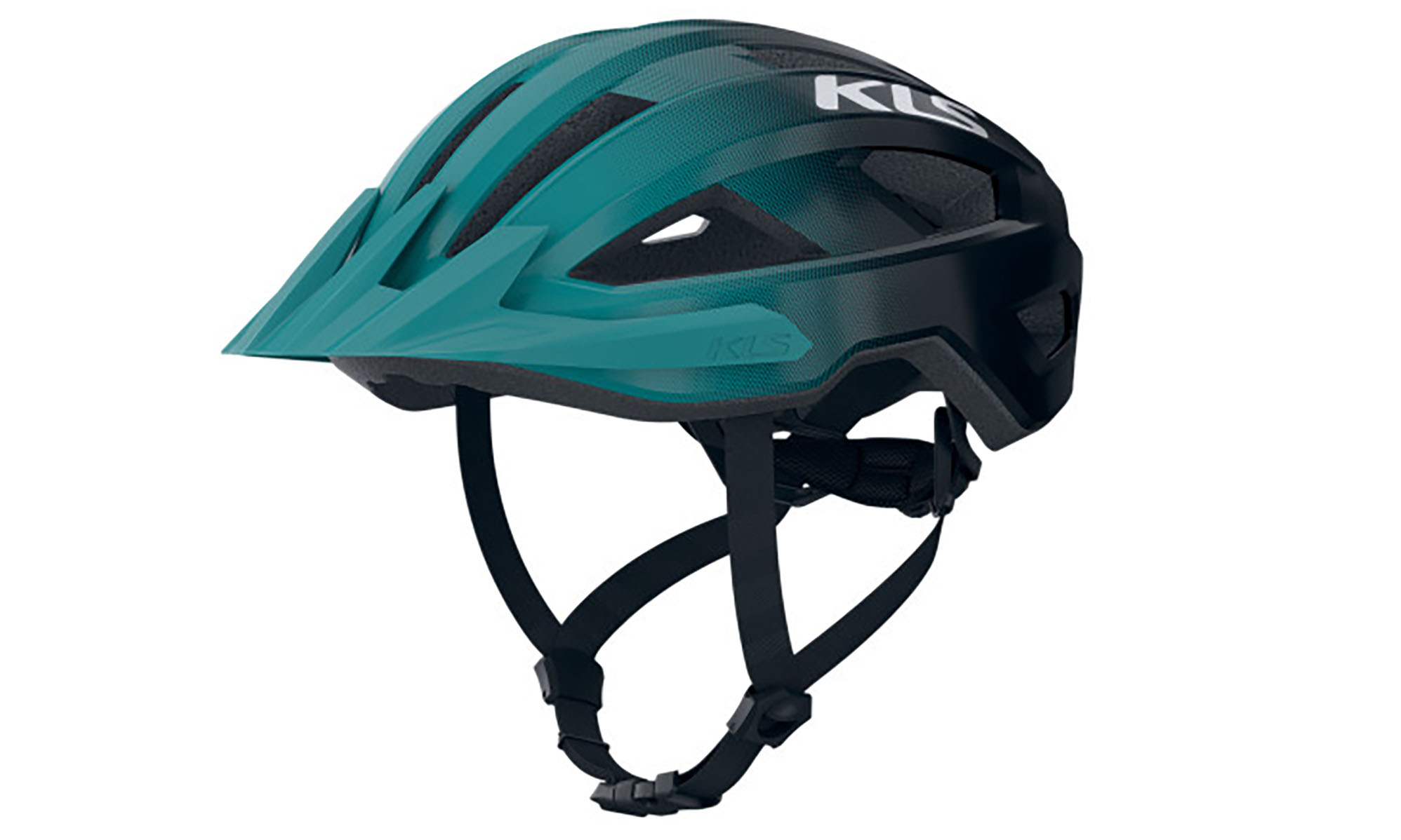 Шлем с мигалкой KLS Daze Lumio M/L (55-58 см), со встроенным фонарем (USB Type-C), сине-зеленый 