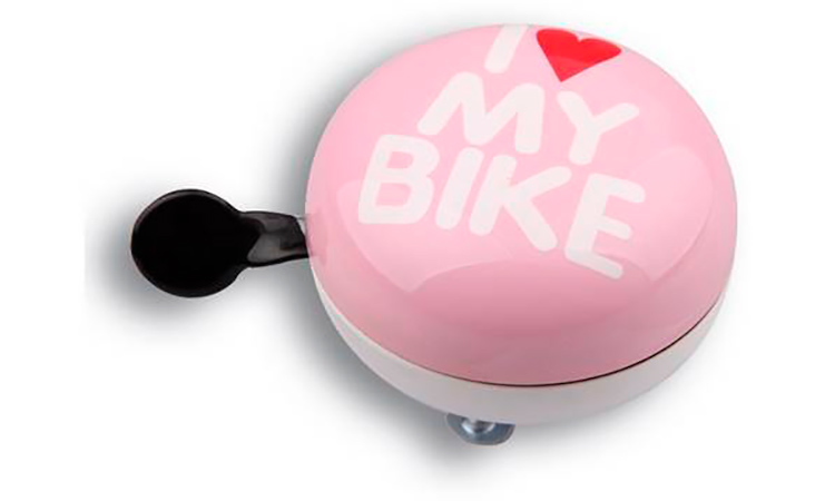 Звонок Динг-Донг Green Cycle GBL-458 I love my bike Розовый