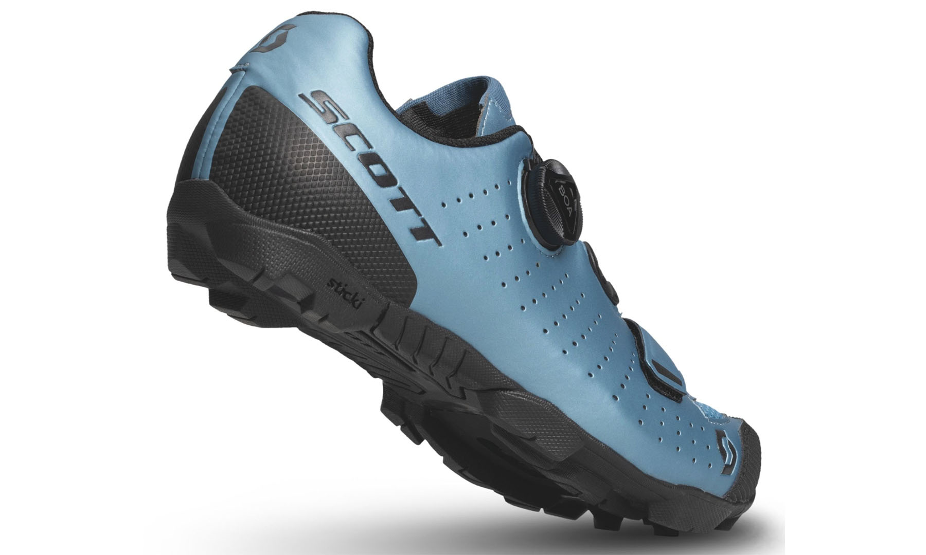 Велотуфли SCOTT MTB COMP BOA LADY матовый черный/бирюзовый синий, размер 37 6