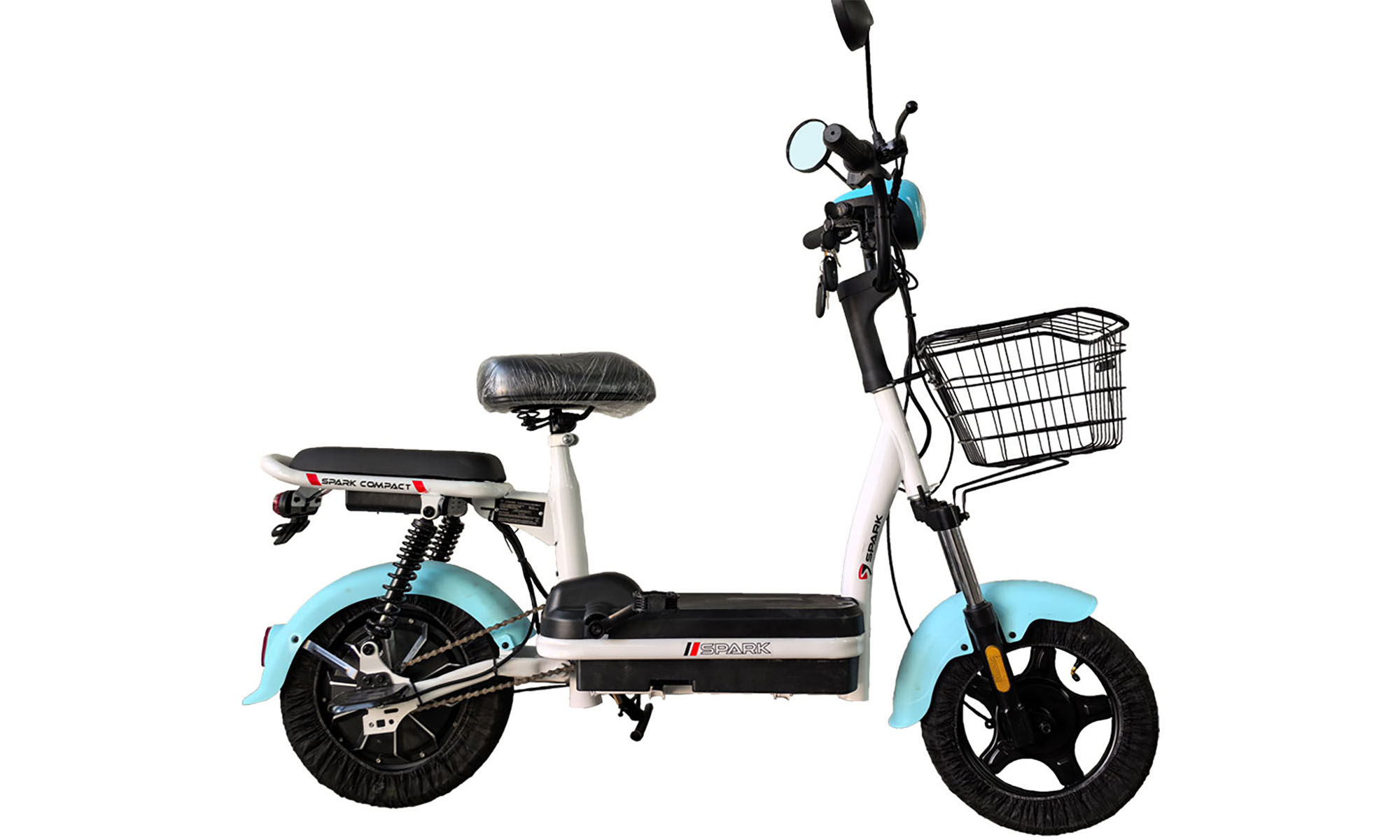 Электровелосипед SPARK COMPACT 14" 48V/400W/12Ah Голубой 