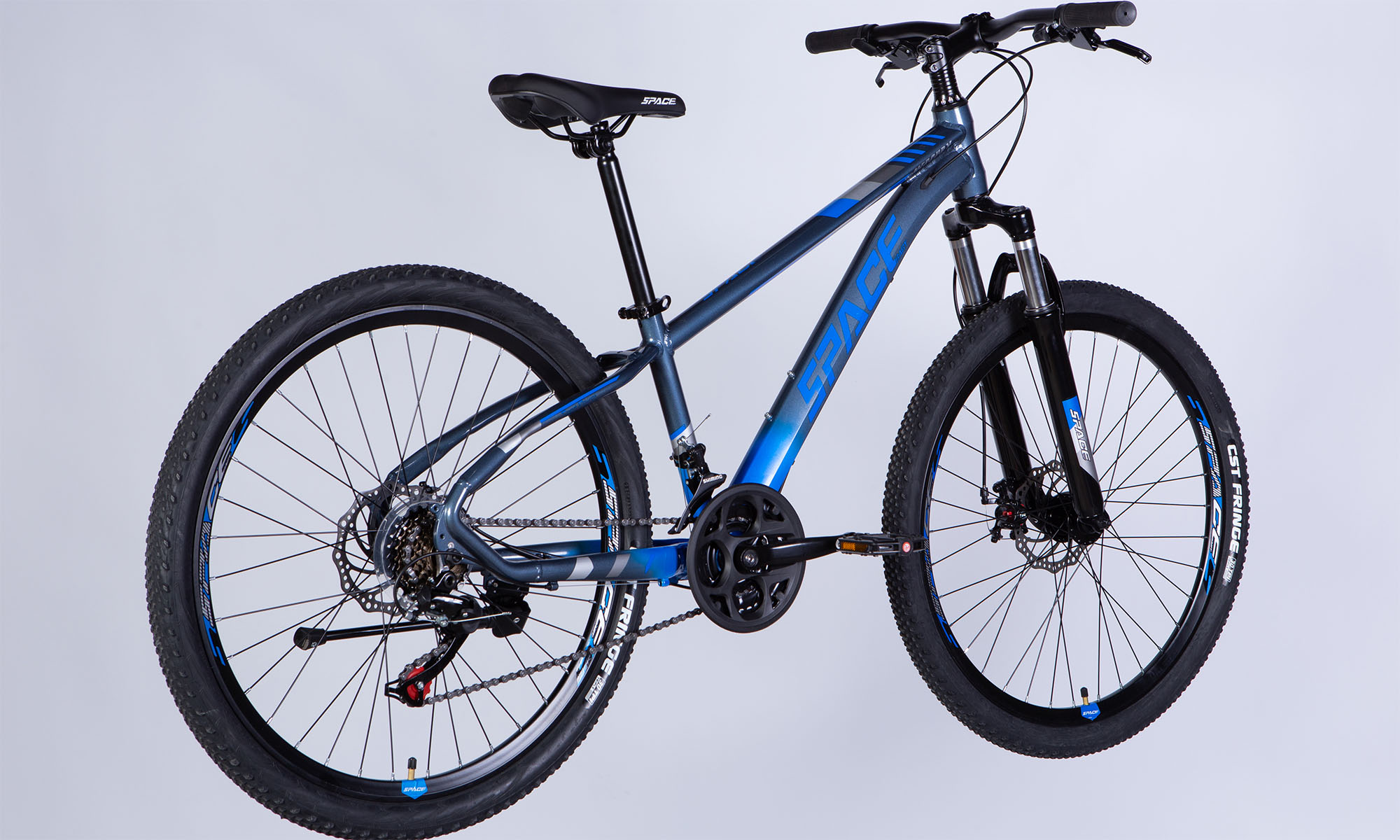 Велосипед SPACE MERCURY DD FR, 26", размер XS рама-13", год 2026, серо-синий 3