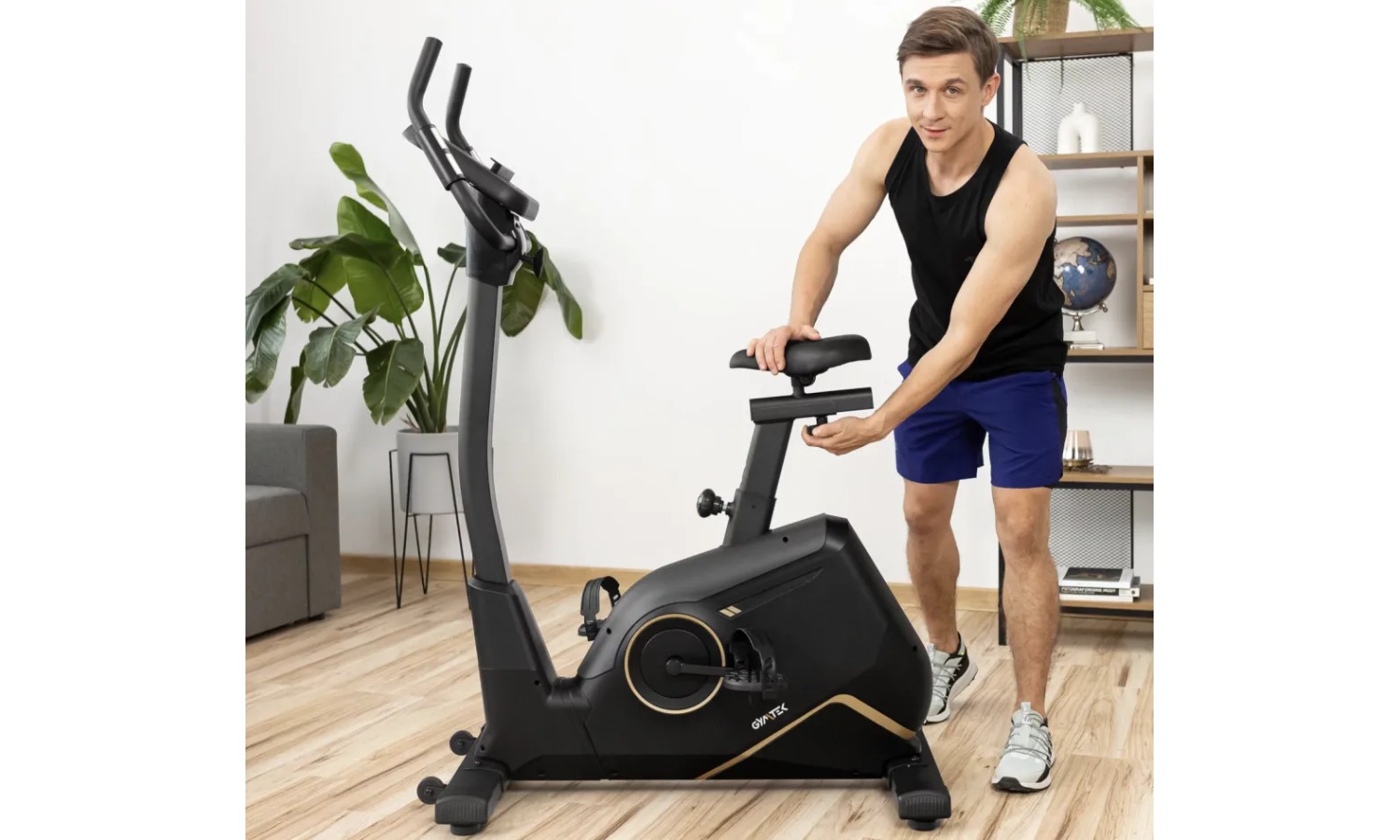 Фотографія Велотренажер Gymtek XB4500 електромагнітний золотий 13