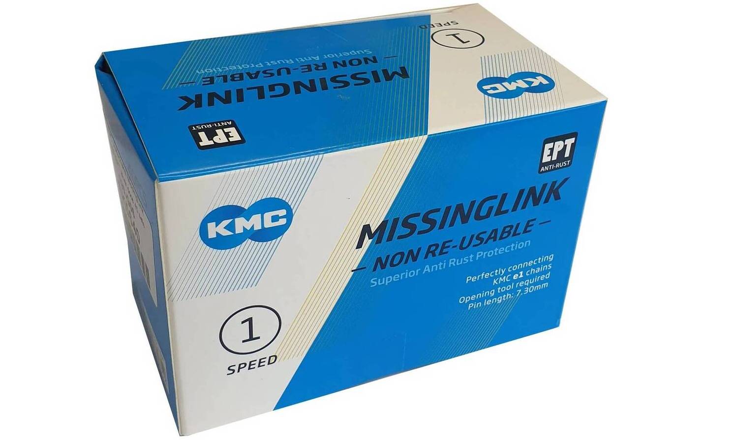Замок цепи KMC Snap-On Narrow Silver EPT, 1 скорость, упаковка 40 шт. 2