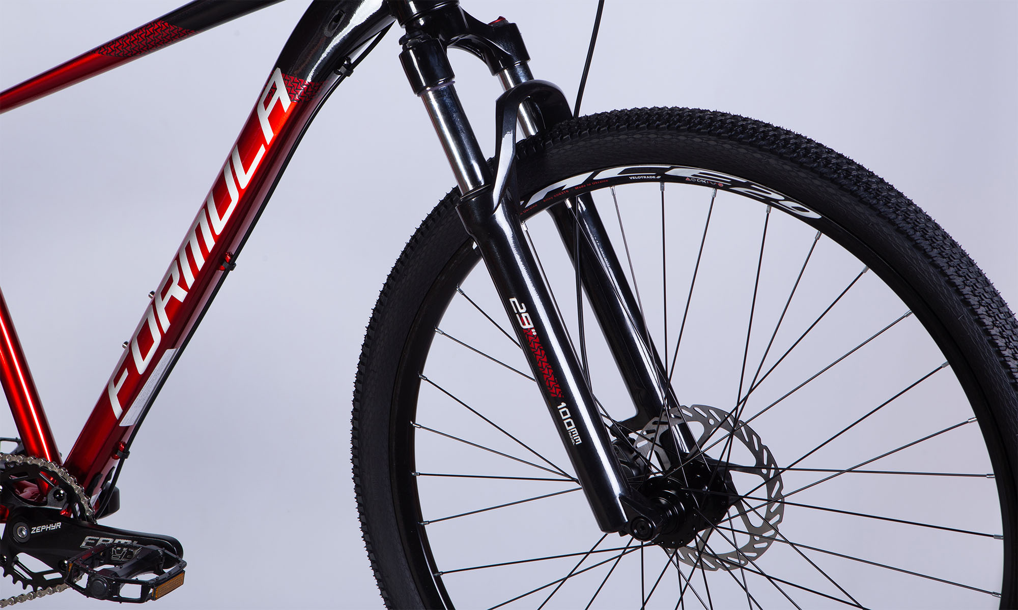 Велосипед Formula ZEPHYR EXPERT HDD 29", розмір L, рама-19", 2025, чорно-червоний 3