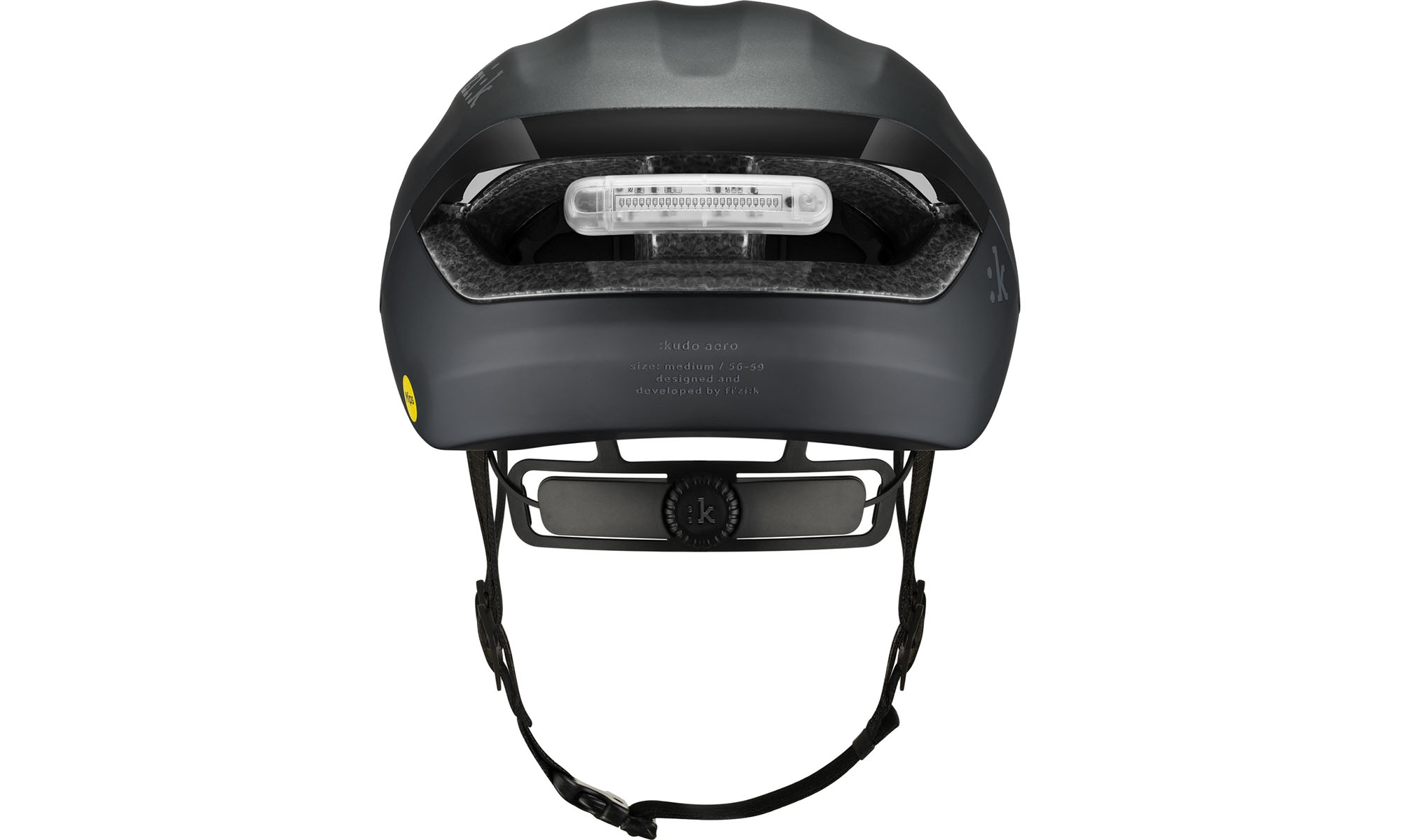 Шлем Fizik Kudo Aero MiPS с мигалкой, размер М (56-59 см), черный 4