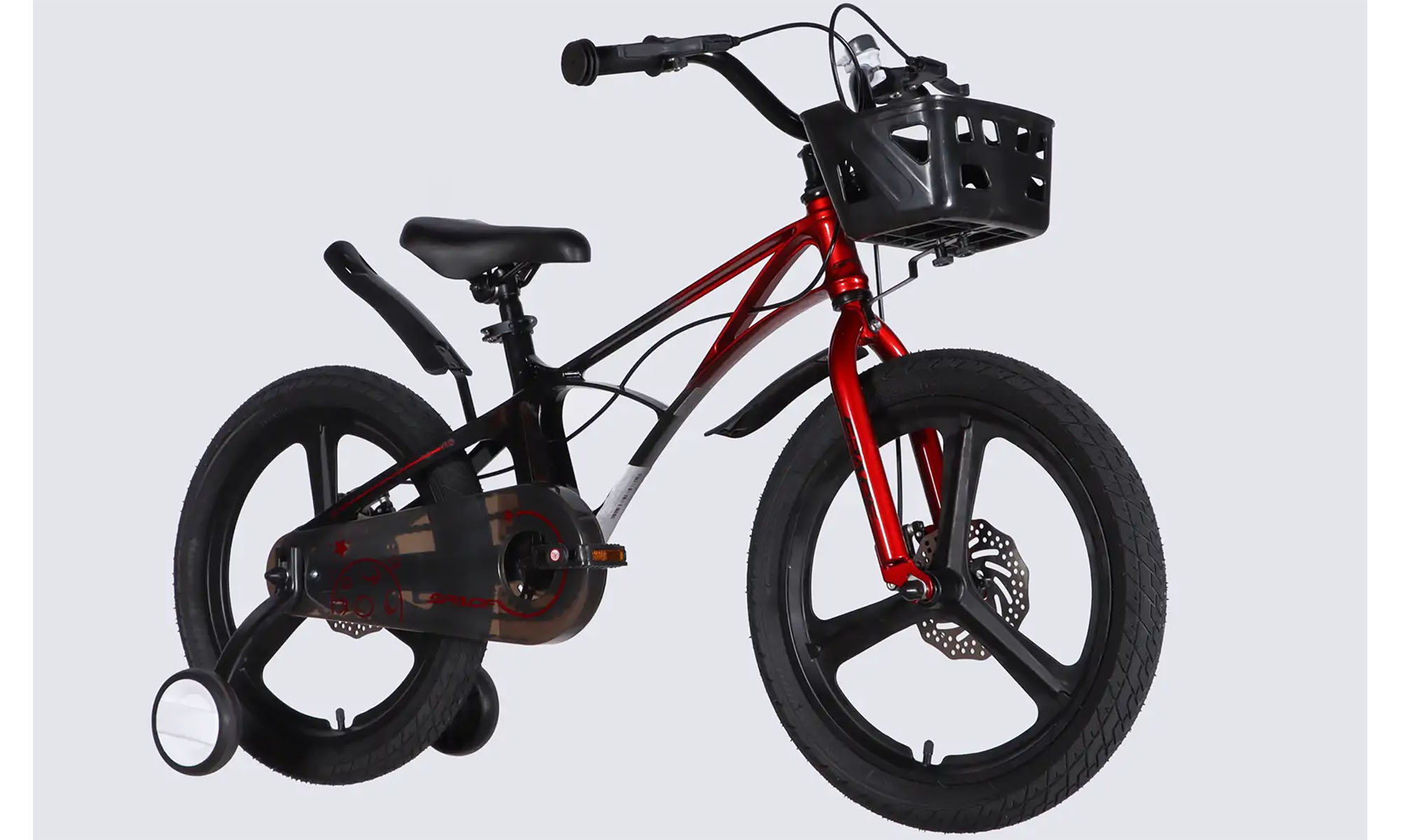 Велосипед SPACE KID ANDROMEDA DD 18", размер XXS, рама-10", год 2026, красно-черный 3