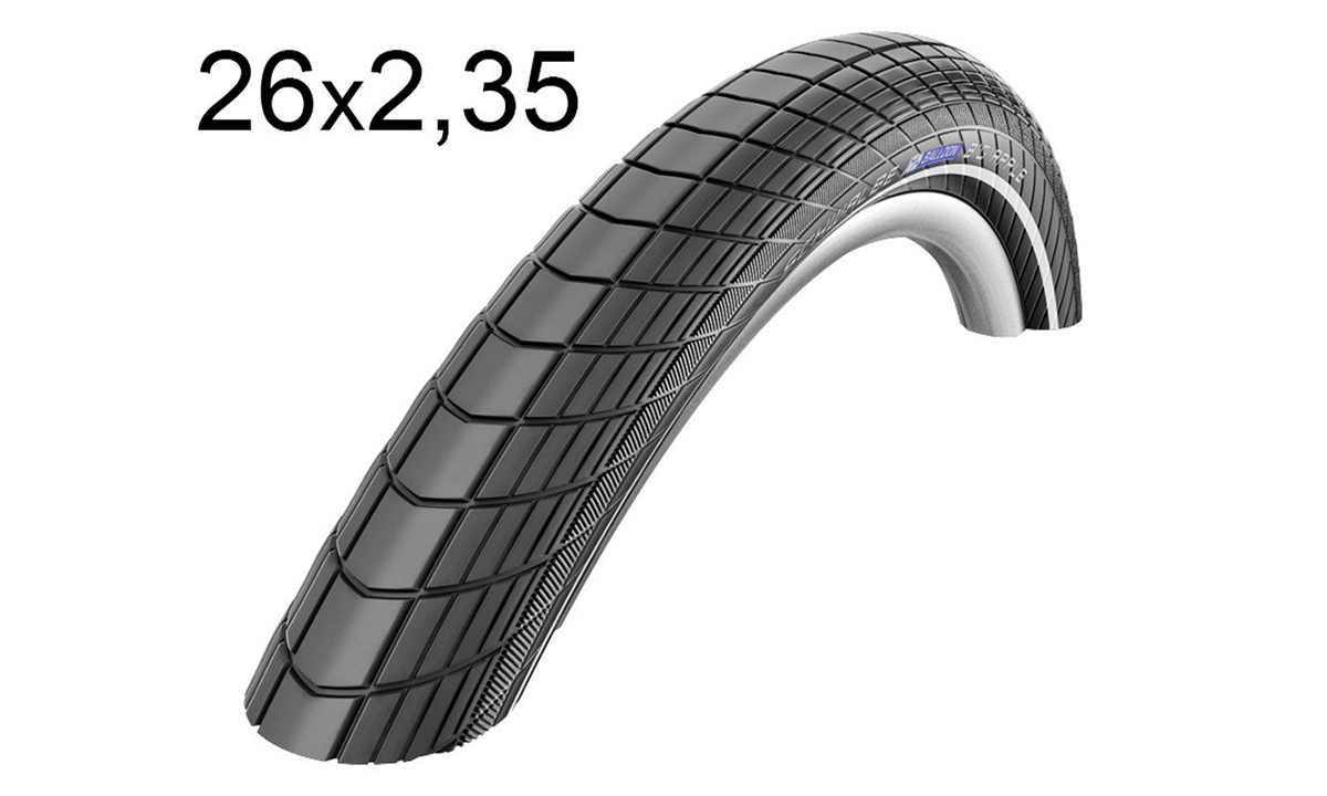 Фотография Покрышка Schwalbe 26x2.35 (60x559) BIG APPLE HS430 RaceGuard B-SK+RT EC 67EPI black