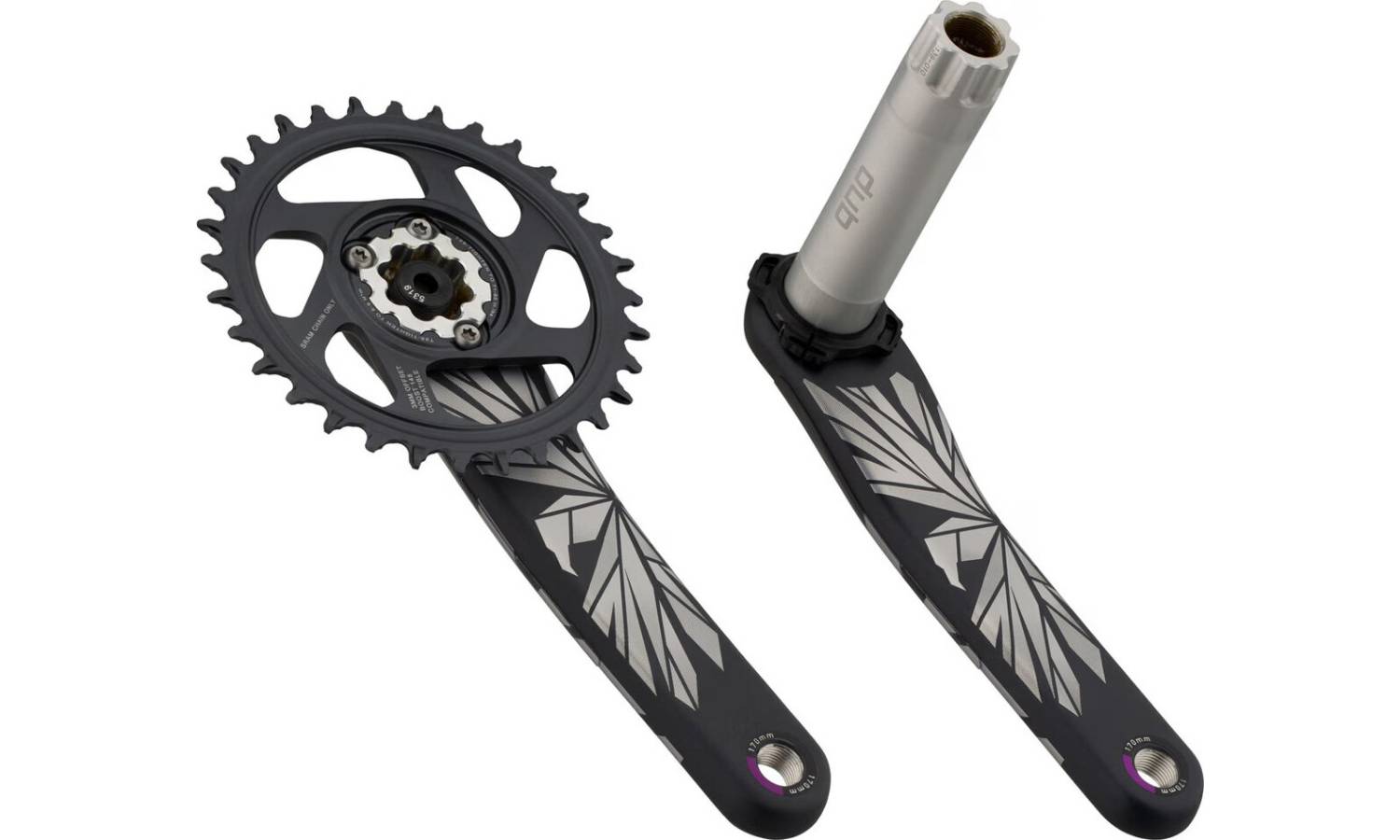 Фотографія Шатуни Sram set X01 Eagle Boost 148 DUB 12s 175 w Direct Mount 32T X-SYNC 2 Chainring Lunar Polar (DUB Cups/Bearings no included) C2 2