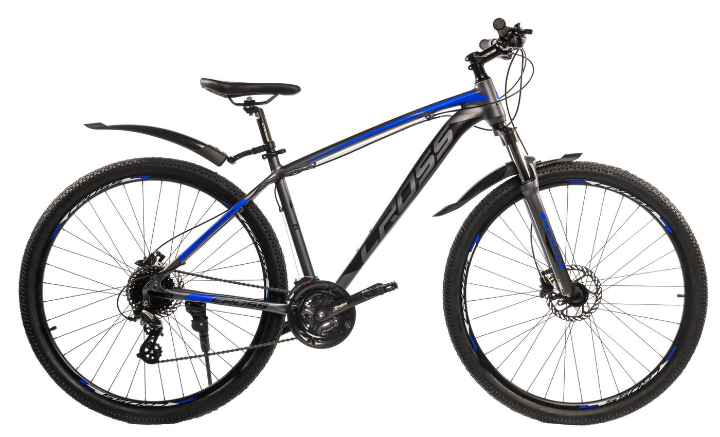 Фотографія Велосипед Cross Egoist V1.0 29" розмір М рама 18 2022 Сірий-Блакитний