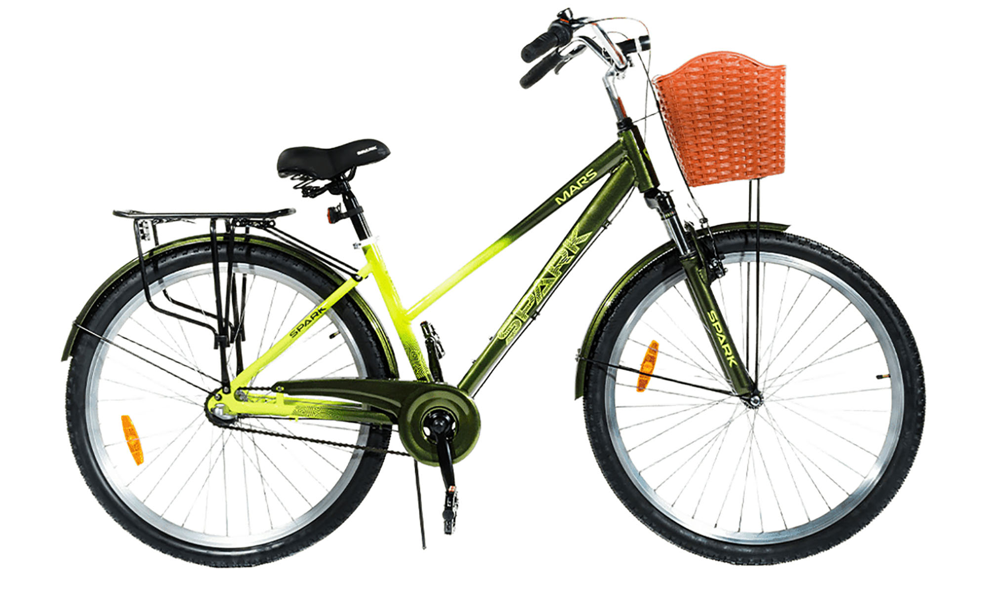 Велосипед SPARK PLANET-3 MARS 28", размер M, рама 17", год 2025, черно-желтый 