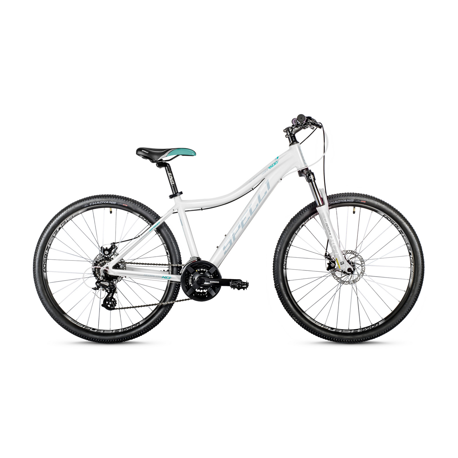 Фотография Велосипед Spelli SX-4500 27,5" размер S рама 16" (2023), Бело-серый