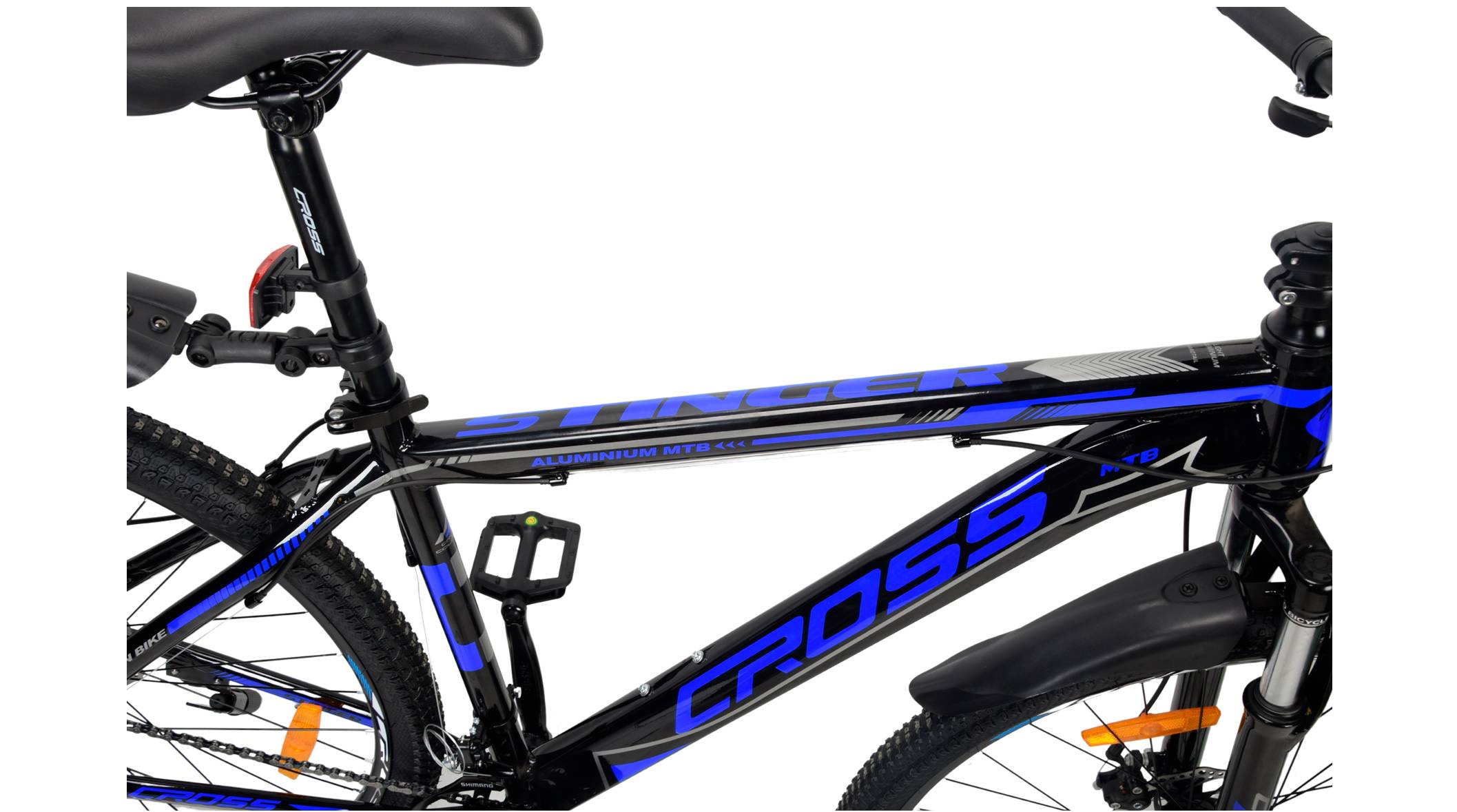 Велосипед CROSS Stinger 27.5", розмір M рама 18" (2023), Чорний-Синій 3