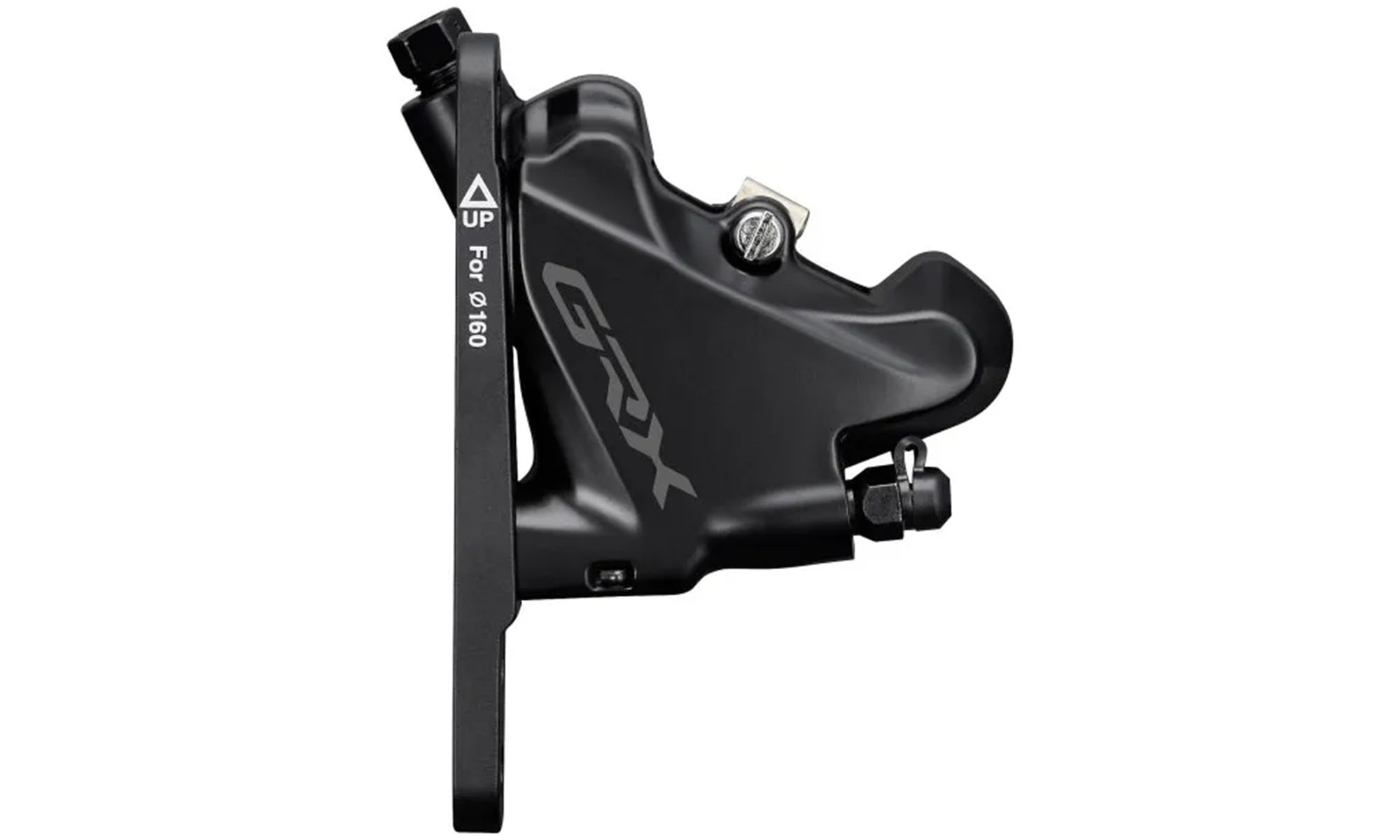Каліпер гідравличних гальм Shimano BR-RX400 GRX, FLAT MOUNT, передній, ротор 140/160мм, колодка L03A RESIN PAD(W/FIN) 