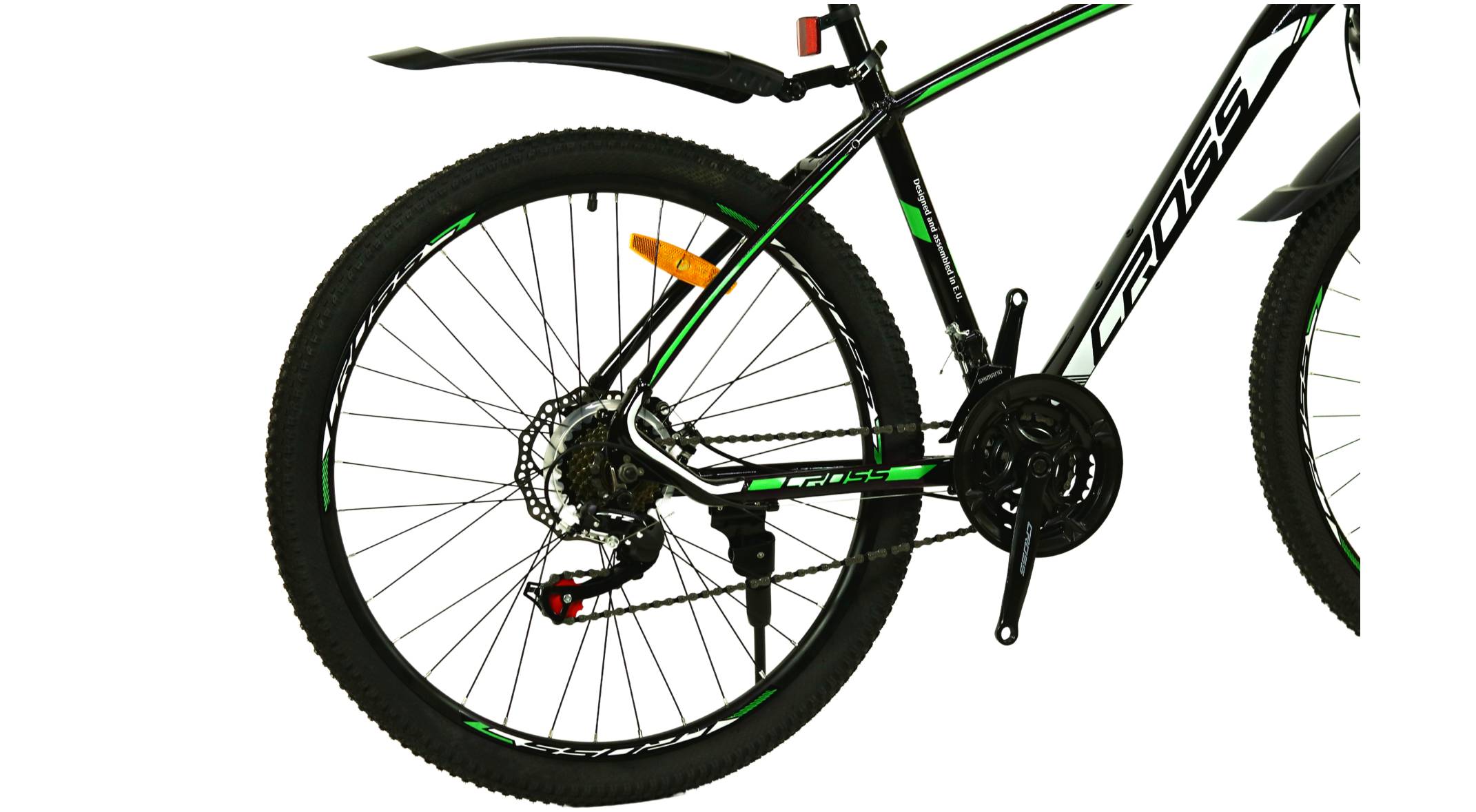 Фотографія Велосипед CROSS Tracker 29", розмір M рама 18" (2023), Чорний-Зелений 3
