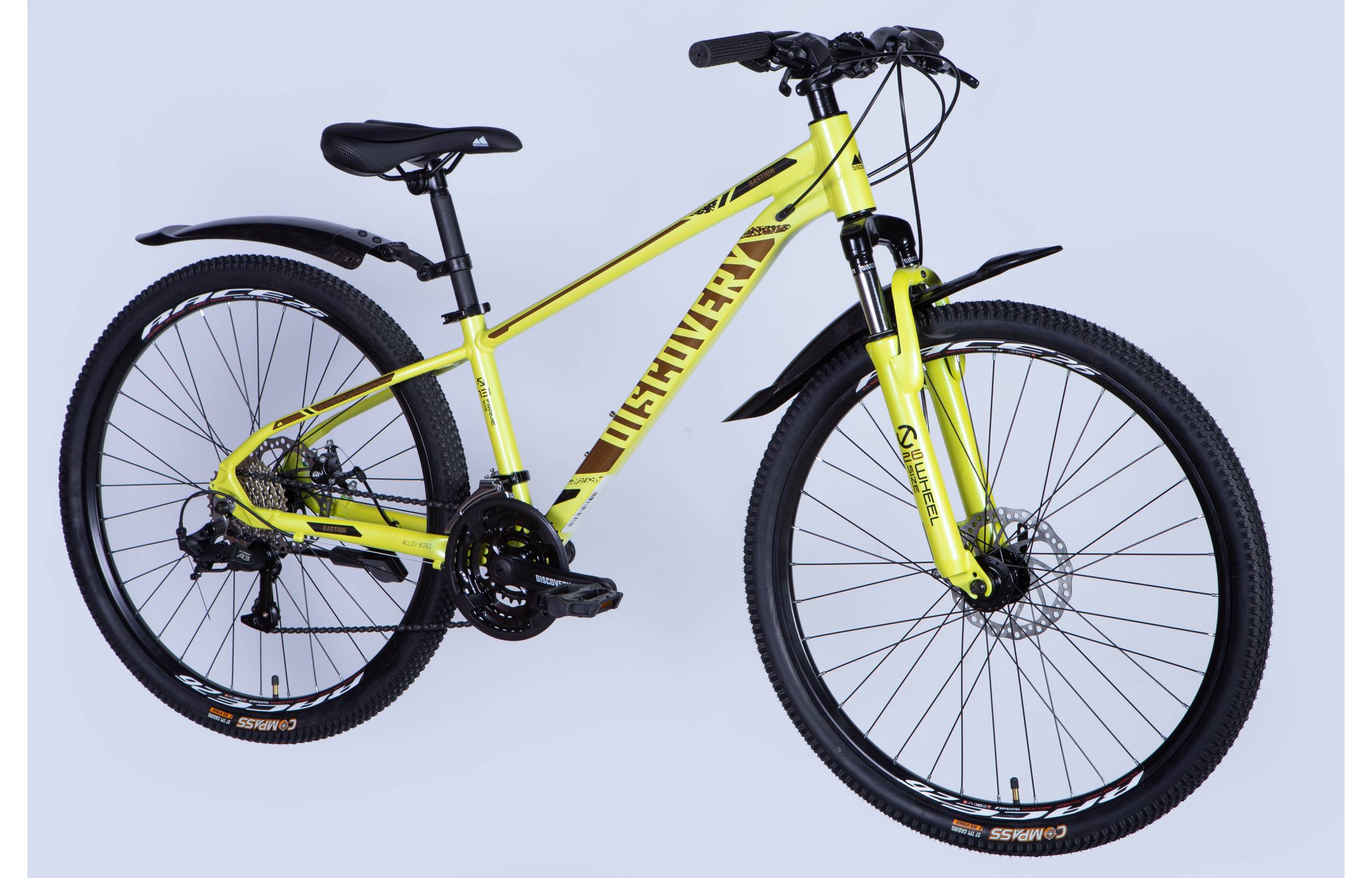 Велосипед Discovery BASTION DD 26" размер М рама 18" 2025 желтый 5