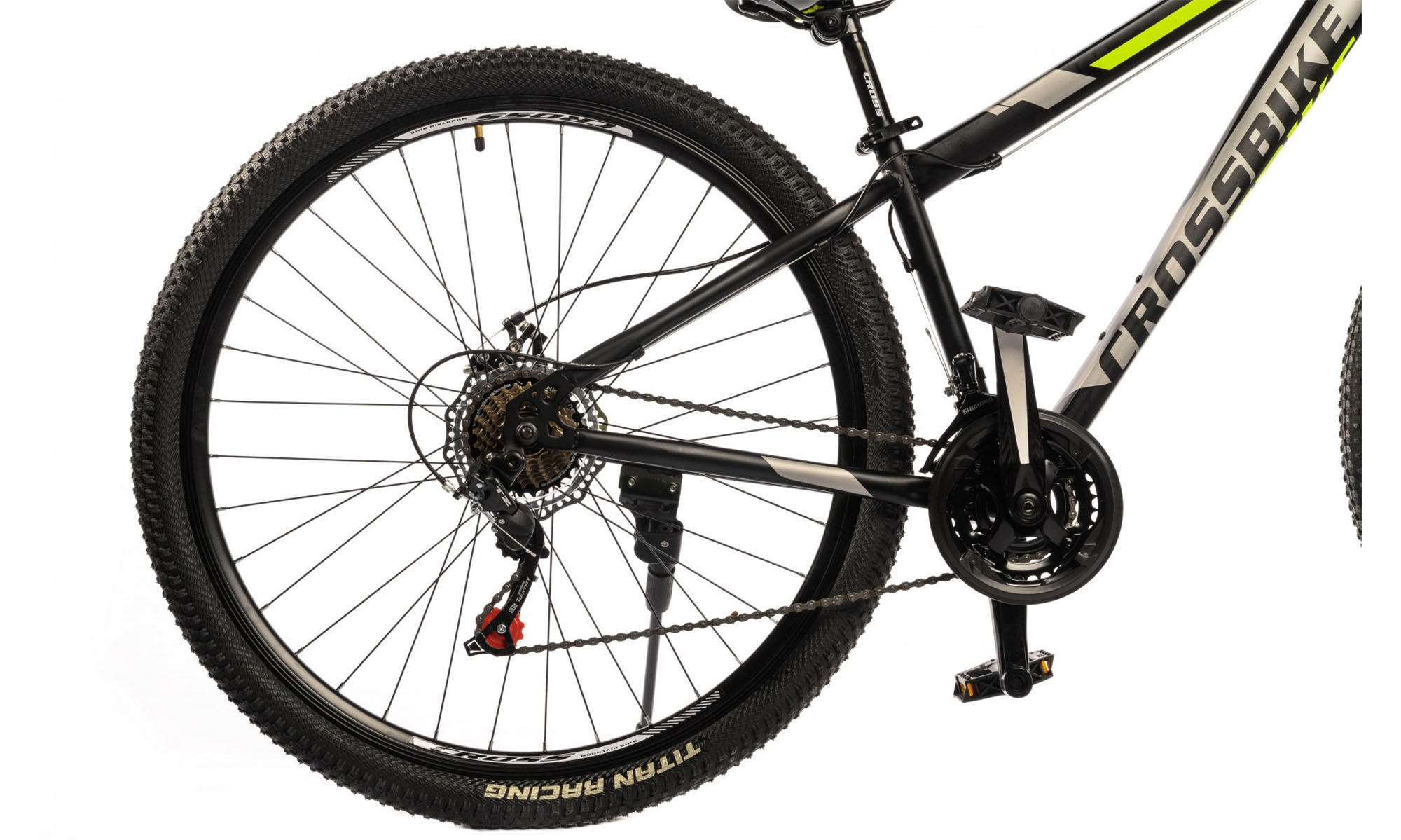 Велосипед CrossBike Storm 27,5", размер M, рама 17", 2022, Чёрный-Жёлтый 3