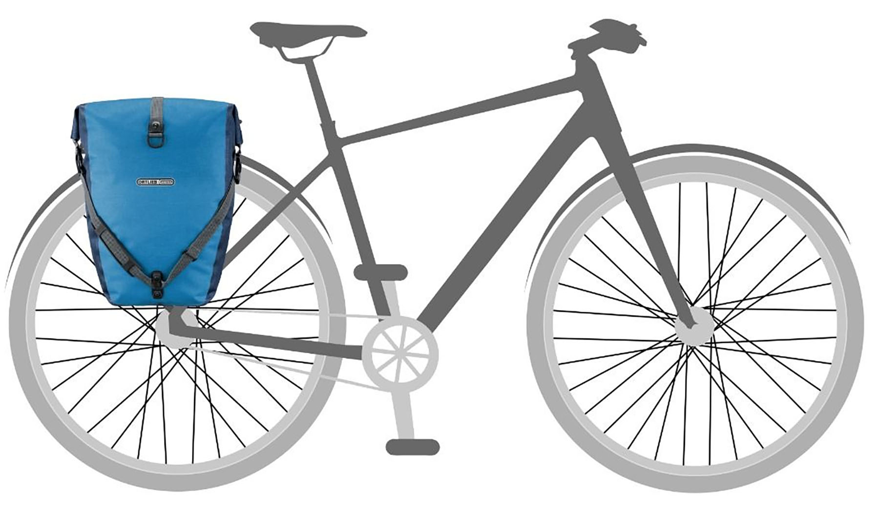 Гермосумка велосипедная Ortlieb Back-Roller Plus синяя 20 л 2