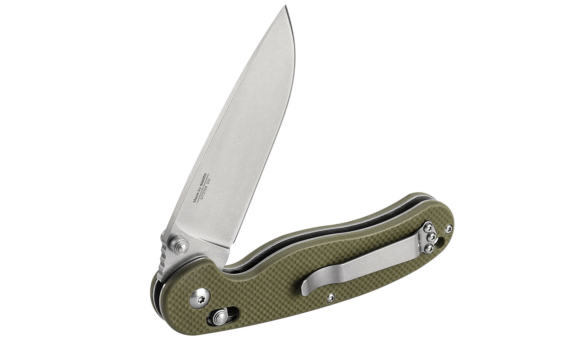 Нож складной Ganzo D727M-GR зеленый (D2 сталь) 5 Нож складной Ganzo D727M-GR зеленый (D2 сталь) 5