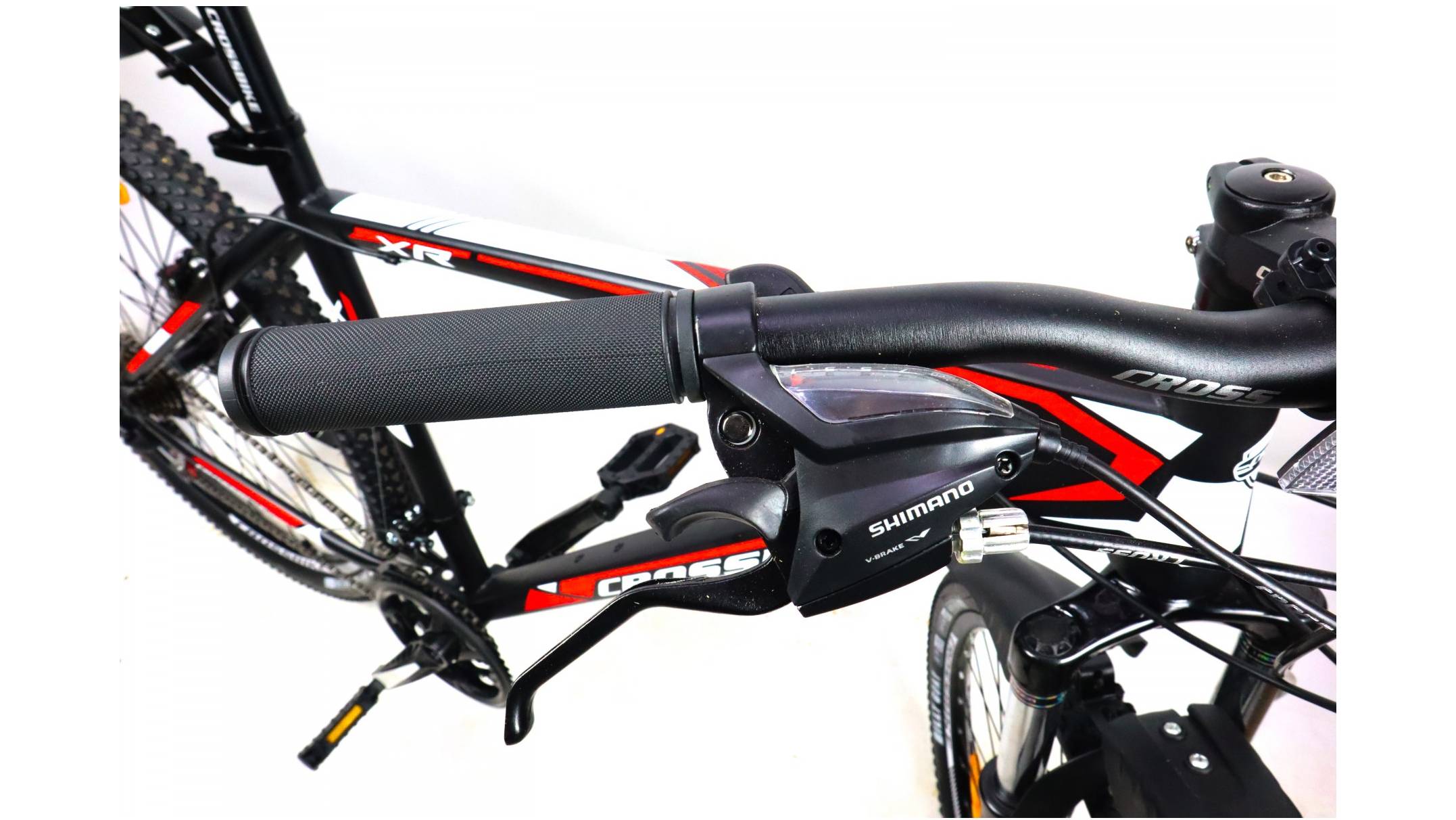Фотографія Велосипед CrossBike Racer 27.5", розмір M рама 17" (2023), Чорний-Червоний 6