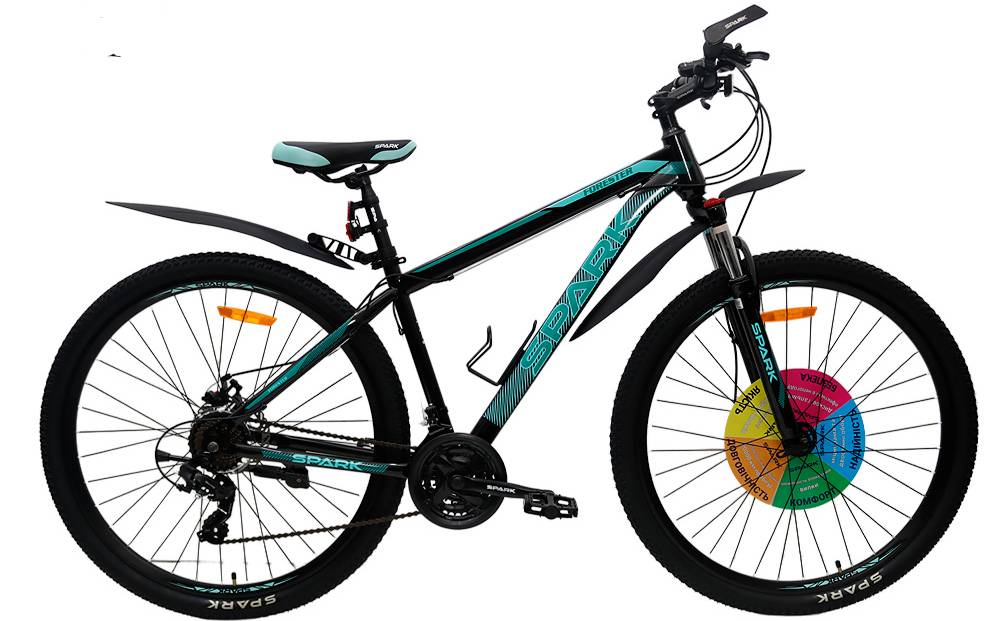 Фотография Велосипед SPARK FORESTER 2.0 29" размер М рама 17" 2024 Черно-синий