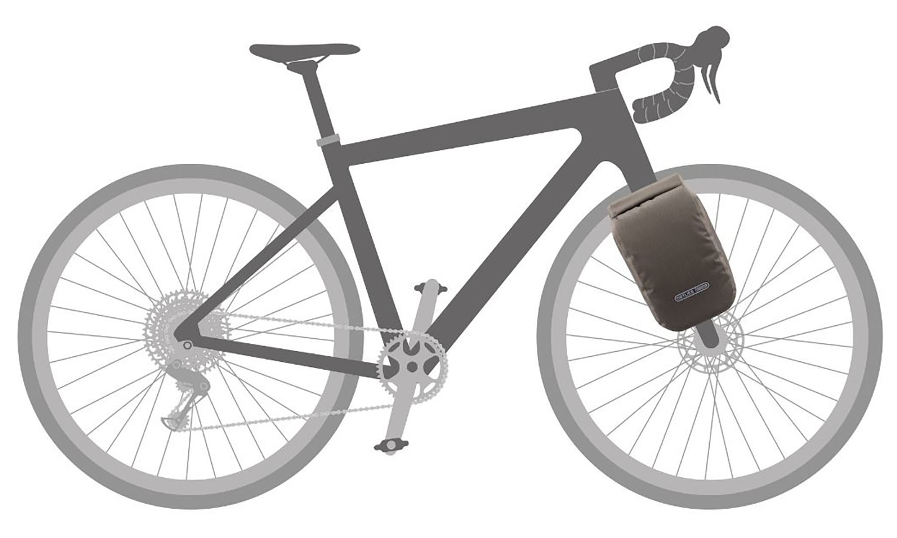 Гермосумка Ortlieb Fork Pack XL коричневий 5,8 л 3