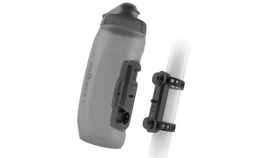 Фляга з конектором та базою FIDLOCK TWIST bottle 590мл., універсальна база, прозорий / чорний 