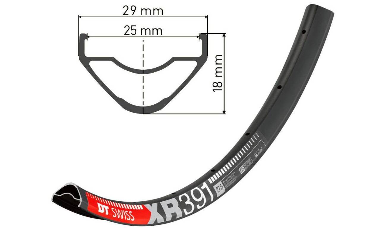 Обод DT Swiss XR 391, 27.5", размер 584×25 мм, 28 отверстий, ниппель Presta, дисковые тормоза, черный 2 Обод DT Swiss XR 391, 27.5", размер 584×25 мм, 28 отверстий, ниппель Presta, дисковые тормоза, черный 2