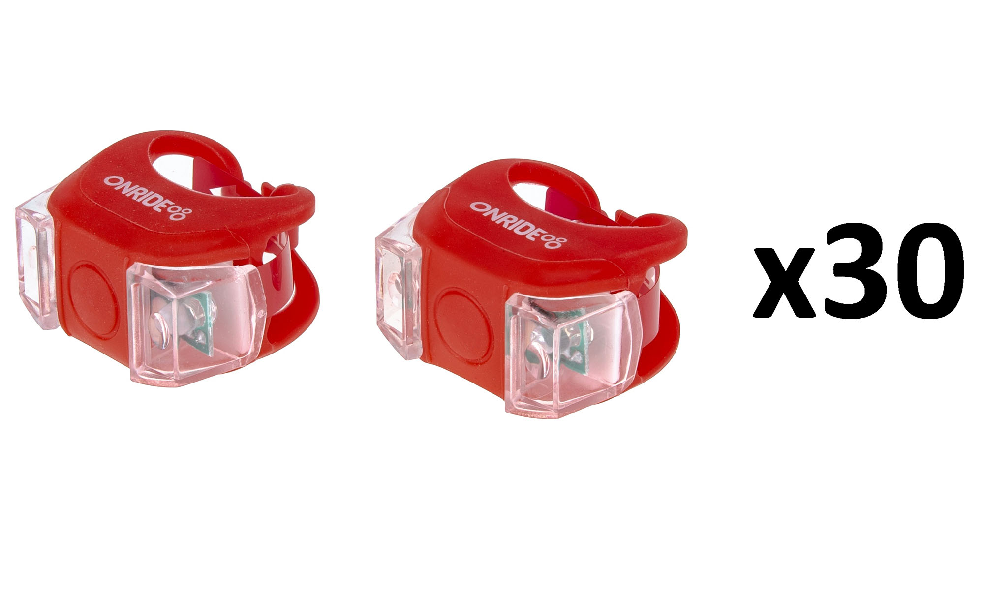 Набор света ONRIDE Dual Classic силиконовый красный упаковка по 30 шт 