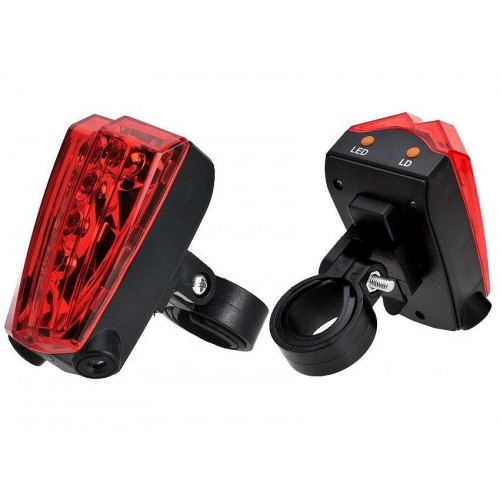 Ліхтар задній JY-2LA, 5 Led акумулятор, лазер, USB 3 Ліхтар задній JY-2LA, 5 Led акумулятор, лазер, USB 3