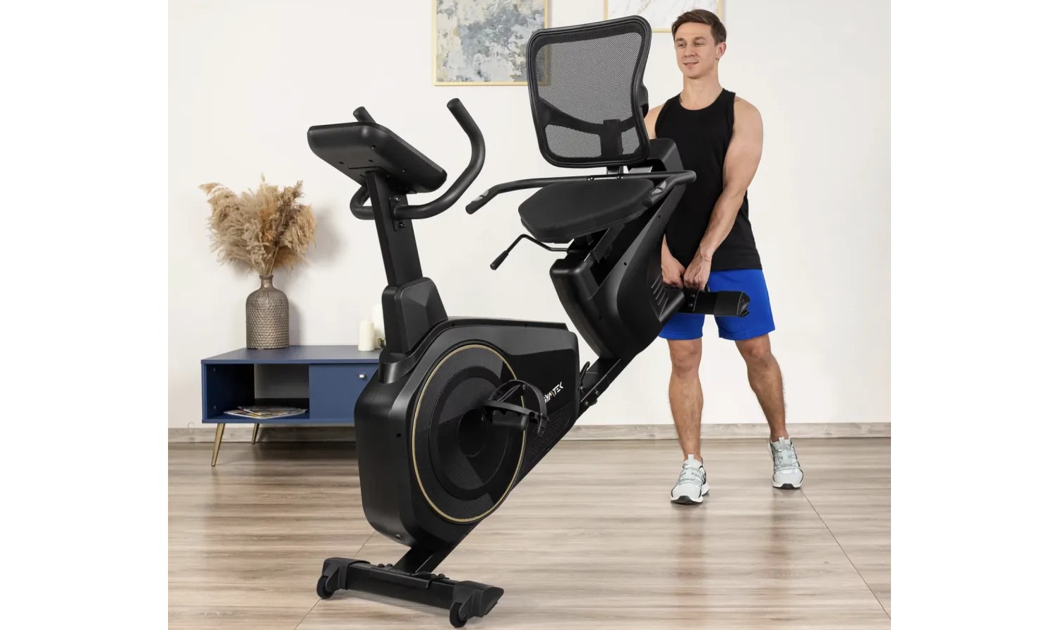 Горизонтальный велотренажер Gymtek XBR6000 электромагнитный черно-желтый 15 Горизонтальный велотренажер Gymtek XBR6000 электромагнитный черно-желтый 15