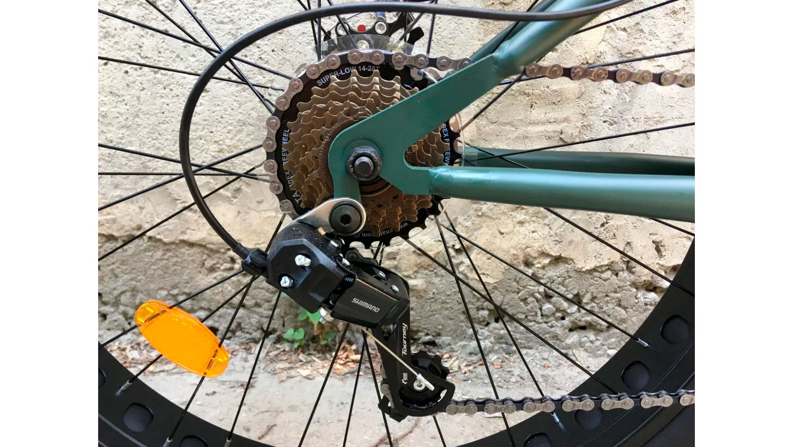 Фотографія Велосипед Crosser Fat Bike ST 26" розмір S рама 16 2021 Зелений 3