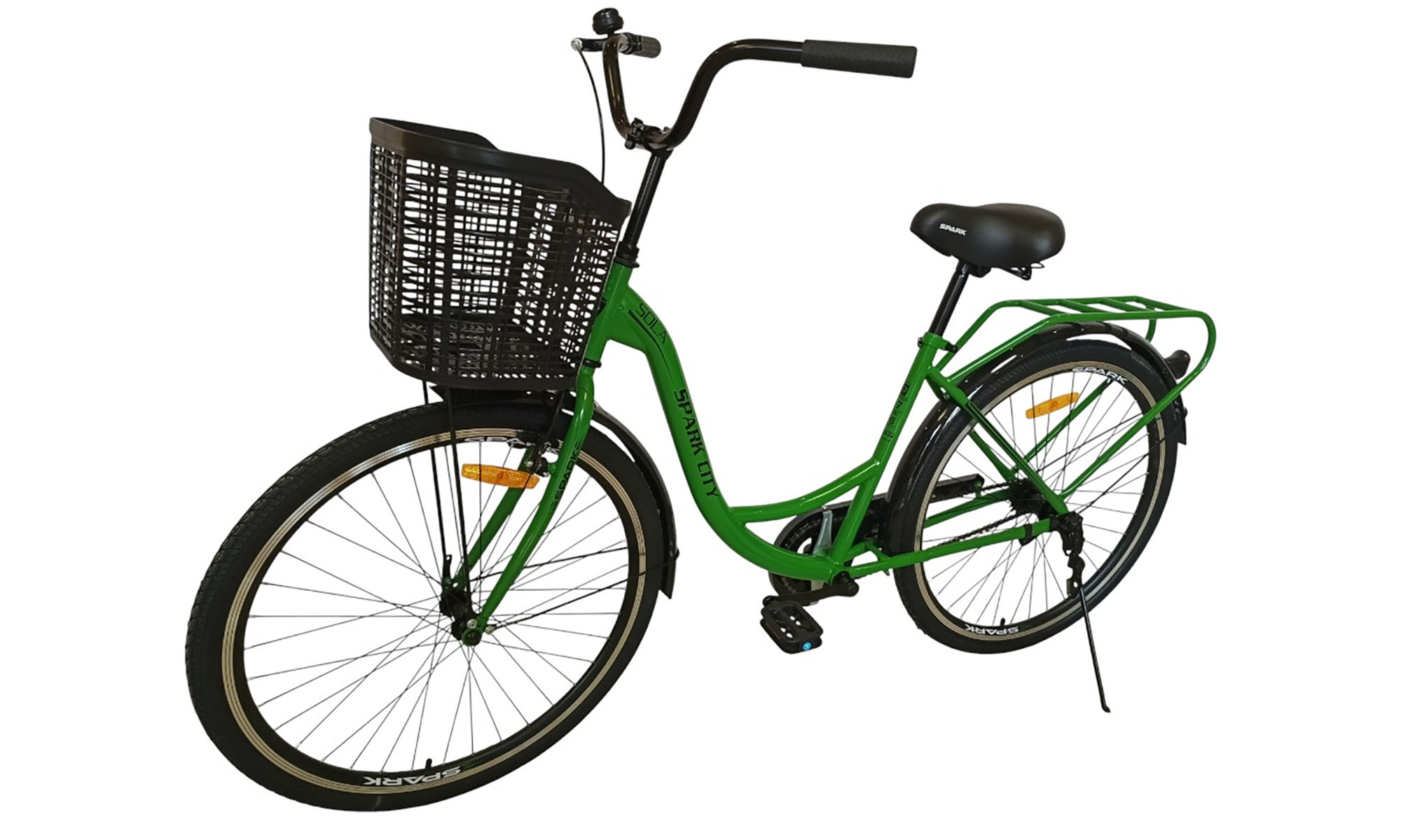 Велосипед SPARK CITY SOLA 26", размер M, рама - 17", год 2026, зеленый 5 Велосипед SPARK CITY SOLA 26", размер M, рама - 17", год 2026, зеленый 5