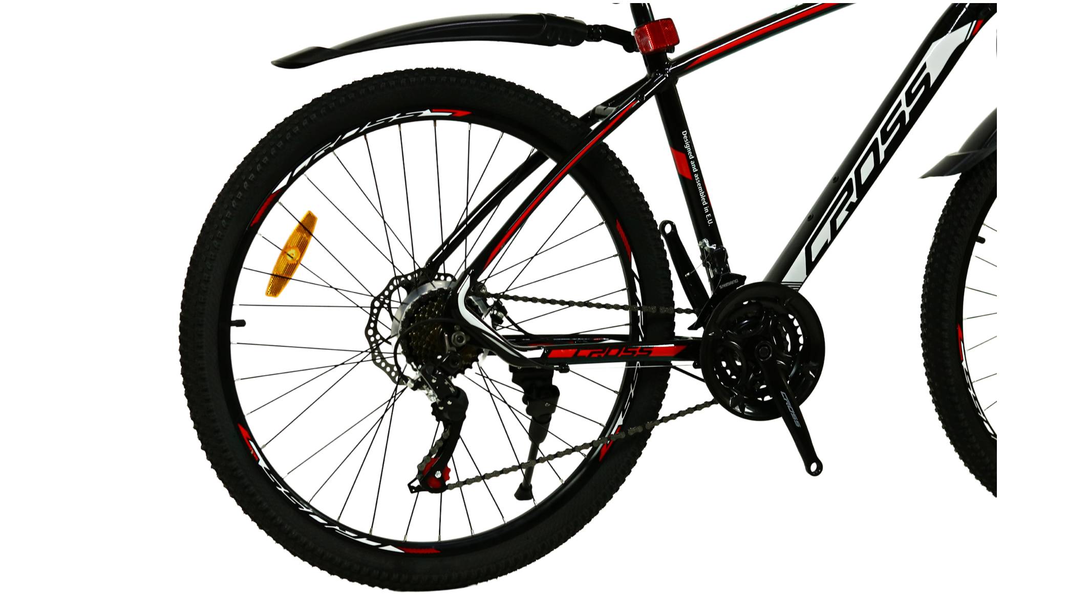 Велосипед CROSS Tracker 27.5", размер M рама 17" (2023), Черный-Красный 3
