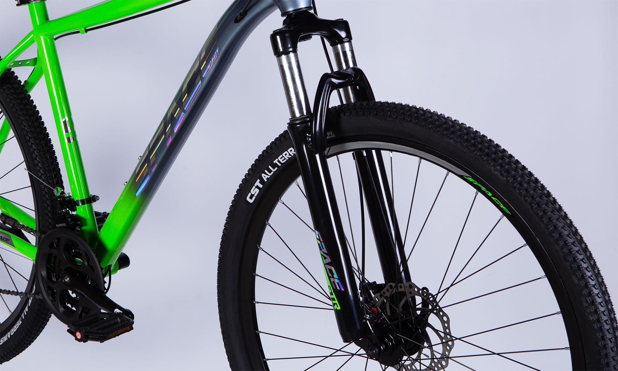 Велосипед SPACE MARS DD FR, 29", ST, рама 20", 2025, зелено-сріблястий 7