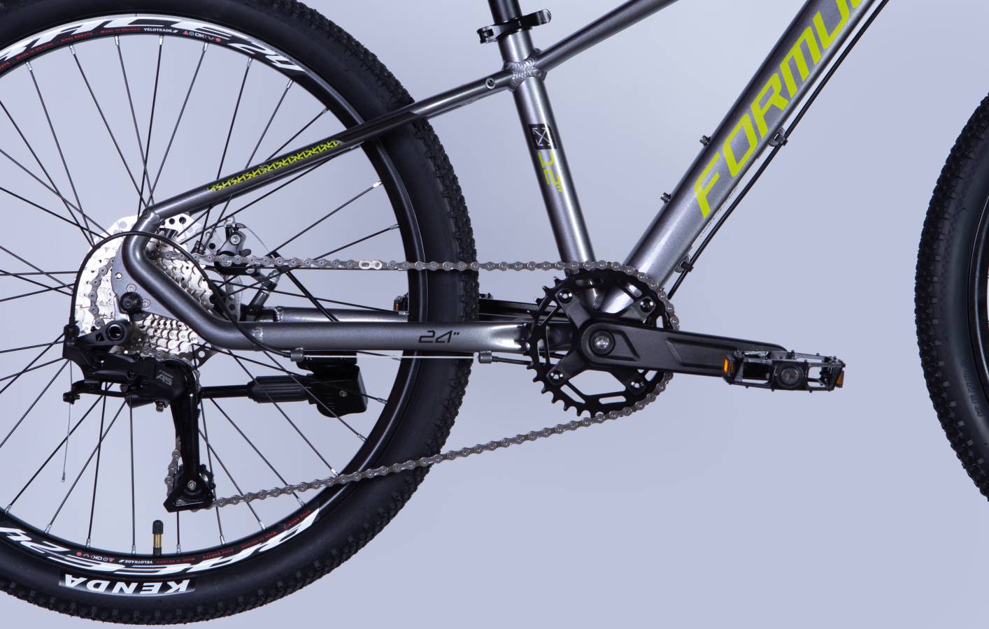 Велосипед Formula ZEPHYR 3.0 DD CS 24", розмір XXS, рама-12", 2025, сіро-зелений 6